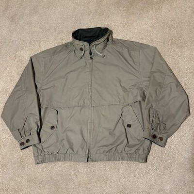 VTG 90s Towne London Fog Mens Windbreaker Zip Jacket Gorpcore Tan Beige, Sz L