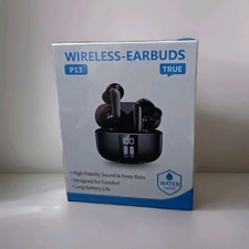 P13 True Wireless Earbuds   Bluetooth 5.3   Touch Control   Charging Case   Nois