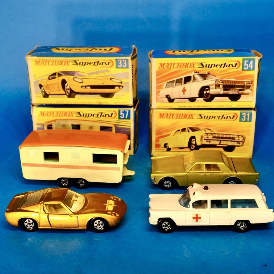 Lote de trabajo súper rápido Matchbox Nº 33, 57, 54, 31, todo en caja en excelente estado Foto 2 de 4