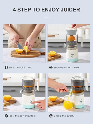 Electric Citrus Juicer, Full-Automatic Orange Juicer Squeezer for Orange, Lem... - Bild 3 von 6