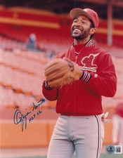 OZZIE SMITH signed (ST LOUIS CARDINALS) baseball 8X10 photo BECKETT BAS BV13280