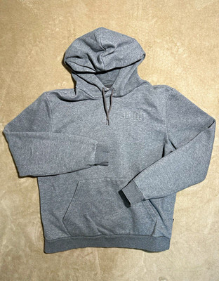 Puma Hoodie Men's L Gray Pullover Tonal Logo Sweatshirt