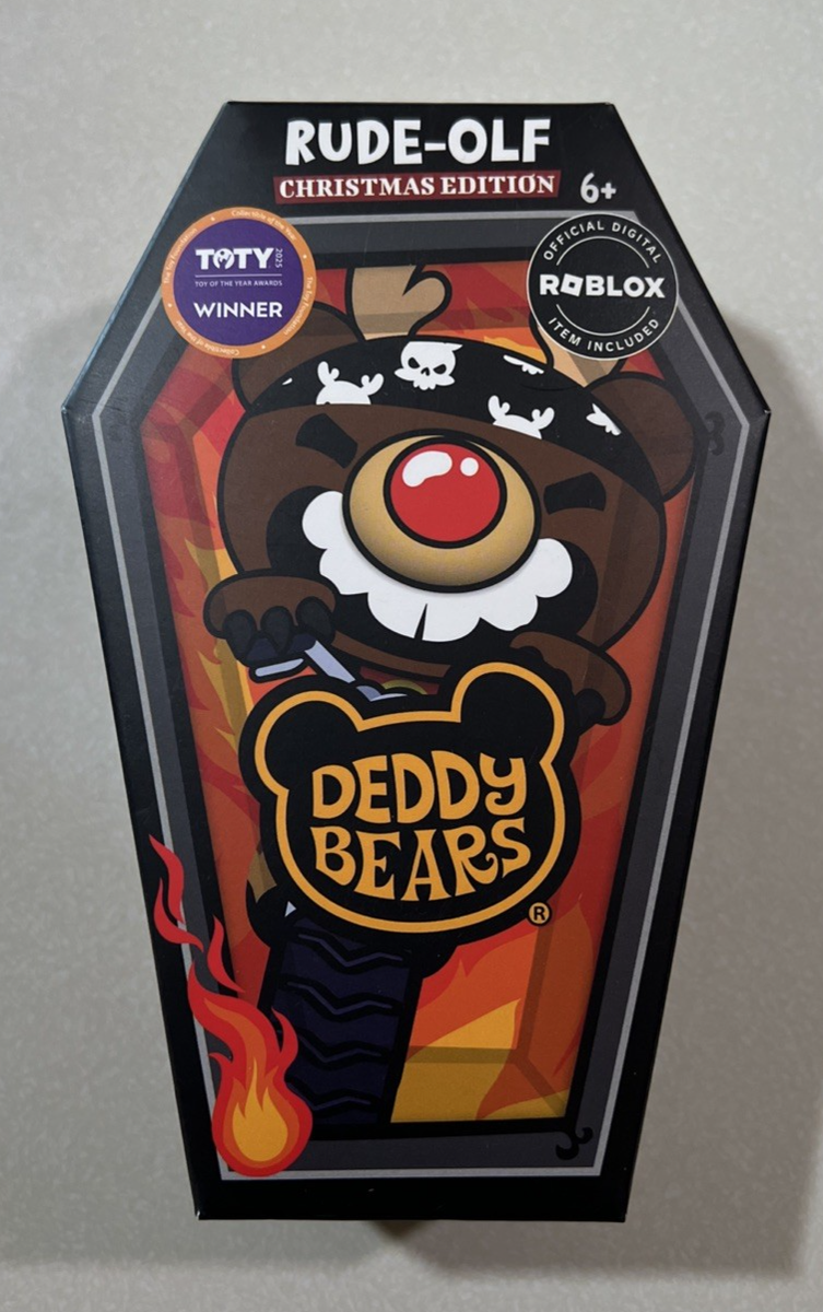 NEW 2025 Deddy Bears RUDE~OLF Holiday/Christmas Edition Plush with