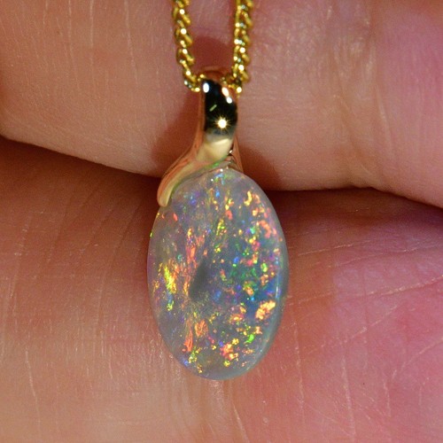 Massiver Lightning Ridge Australien Opal 18K Gold Anhänger (17404) - Bild 3 von 7