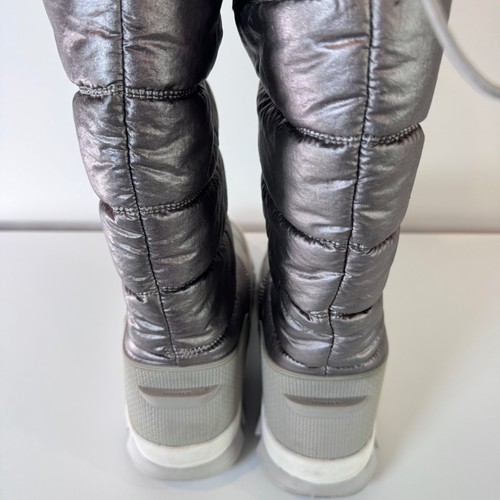 Hunter Women's Metallic Silver Puffer Snow Boots US 10 EU 42 - Picture 7 of 10