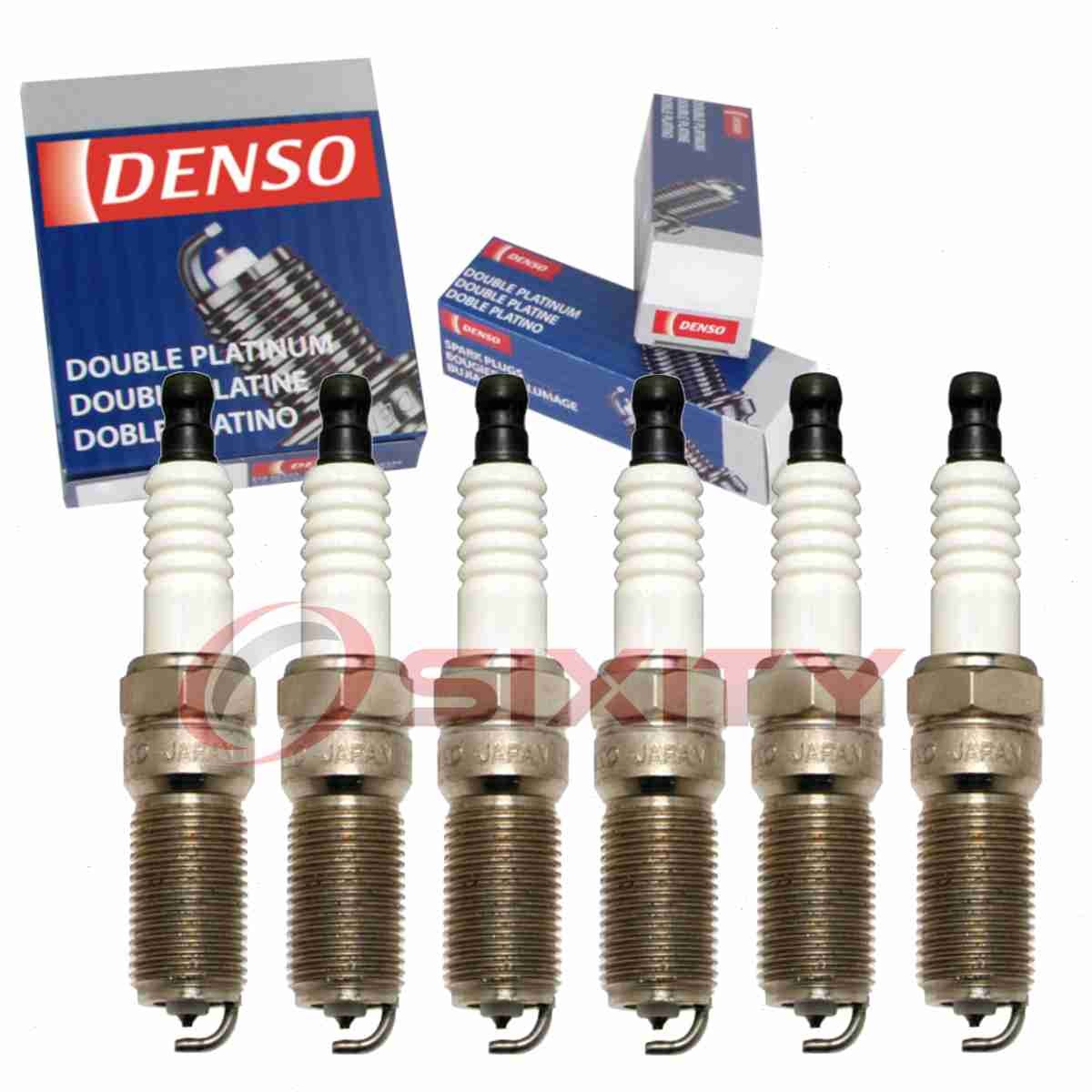 6 pc Denso Platinum Long Life Spark Plugs for 2007-2009 Saturn Aura 3.6L V6 rv