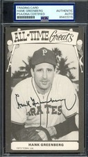 Hank Greenberg PSA DNA Coa Signed 1973 TCMA All Time Great Postcard Autograph