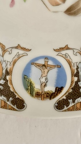 Vintage Religious Catholic Christian Plate Praying Hands Prayer 10.25" Diameter - Picture 18 of 24