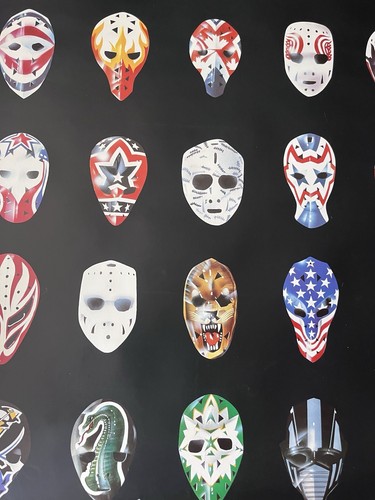 Vintage NHL Hockey Goalie Maske Poster Maske - Bild 7 von 8