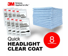 3M Quick Headlight Clear Coat 8x wipe lot Wit...