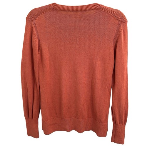 Everlane Women's Coral The Soft Organic Cotton Crew Neck Pullover Sweater Sz M - Picture 2 of 7