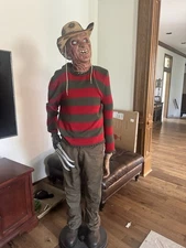 Rare Gemmy Halloween Life Size Freddy Krueger 2005  Animatronic Halloween AS IS