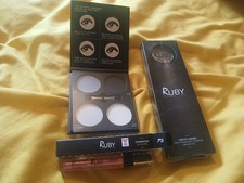 Ruby Cosmetic Set.includes Semi Permanant Eyebrow Kit eyeshadow Kit And Lipgloss