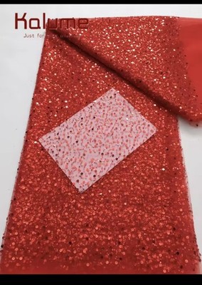 Lace Fabric Sequins Beaded Embroidery Tulle Lace Fabric For Wedding Lace Fabric