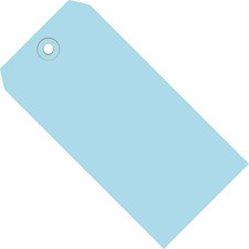 Shipping Tags, 2 3/4" X 1 3/8", 13 Pt, Light Blue, with Reinforced Eyelet, to Id