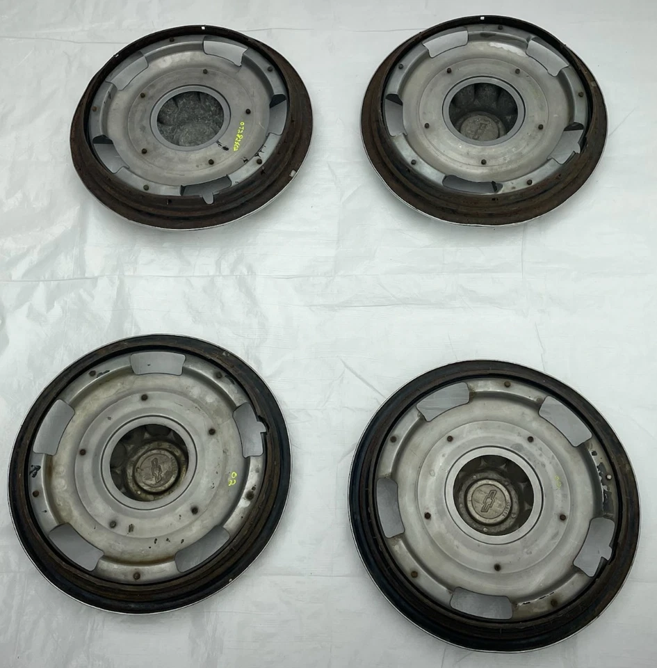 1965 1966 雪佛兰 14 英寸轮毂盖 4 件套 Mag 轮盖 Chevelle 雪佛兰 II Nova — 第 4/4 张图片