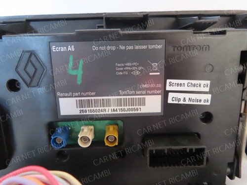 DISPLAY BILDSCHIRM NAVIGATION MULTIMEDIA AUDIO RENAULT CLIO IV BILDSCHIRM A6 259155024 R - Bild 6 von 12