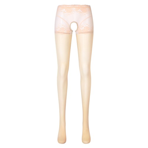 Women's Oil Silk Sheer Pantyhose Hollow Out Suspender Thigh High Stockings - Picture 45 of 116