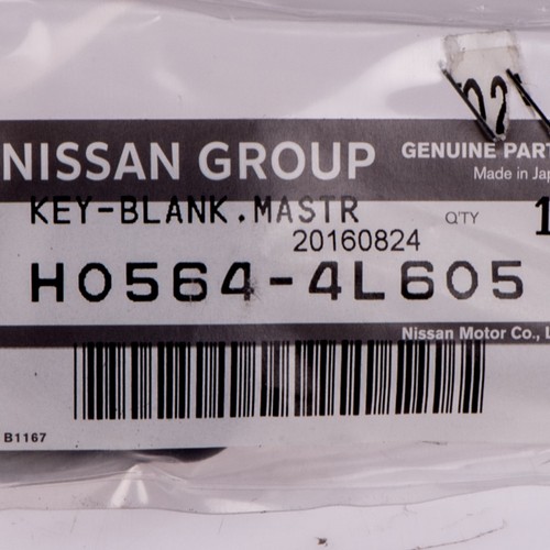 1999 Nissan Maxima | Blank Master Key Genuine OEM NEW Part Number H0564-4L605 - Picture 4 of 4