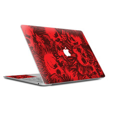 Skin Decal Wrap for MacBook Air Retina 13 Inch - Red Punk Skulls Liberty Spikes
