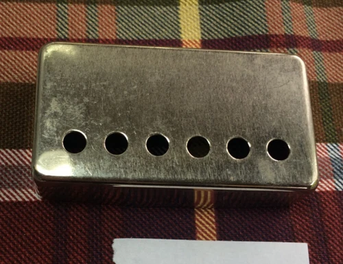 Worn Nickel Gibson Humbucker Pickup Cover~ Les Paul, ES, SG, 49mm / 1-15/16"