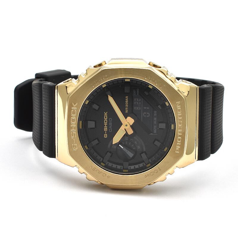 CASIO G-SHOCK GM-2100G-1A9JF Metal Covered Bezel Watch Black Gold