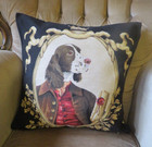 ARISTOCTRAIC WELL DRESSED SPANIEL DOG CRUFTS WOVEN TAPESTRY CUSHION COVER ONLY