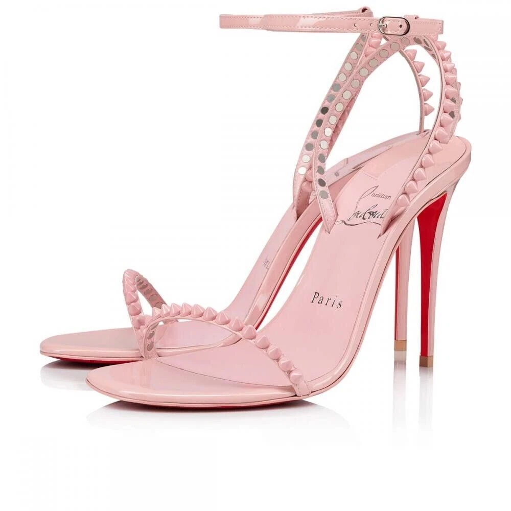 Christian Louboutin So Me Spike Red Sole Sandals  Louis vuitton shoes heels,  Christian louboutin heels, Christian louboutin