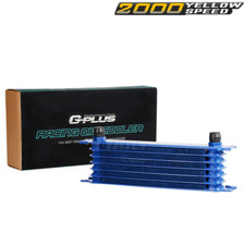 Blue Fit For 7 Row 10an Universal Full Aluminum Enginetransmission Oil Cooler