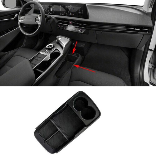 Black Interior ABS Armrest Console Central Storage Box FIT For Kia EV6 2022 2023 - Foto 2 di 4