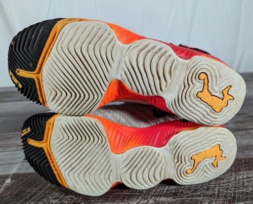 Nike Lebron James XVI 16 Strive GS 4.5Y White Orange Black Gray - Picture 6 of 7