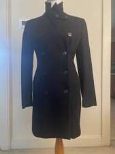 Uniqlo +J Jil Sander 2009  sz S Black Double-Face Wool Blend Coat| NEW