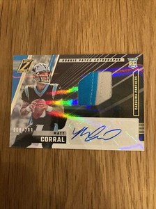 Matt Corral /299 RPA 2022 Panini Zenith 202 PANTHERS Auto Patch Rookie NFL