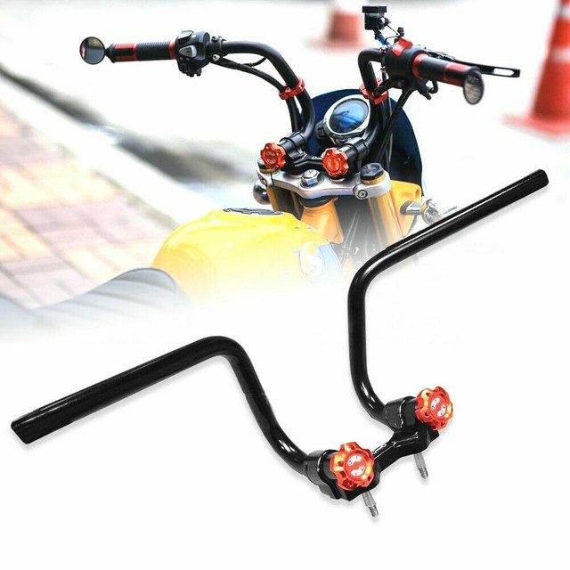 BLACK ALUMINIUM HANDLEBAR RISER BRACE BAR GRIP FOR HONDA MONKEY 125