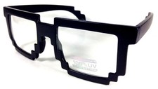9203,8 bit,eyewear,black,clear,lence,8,bit,sunglasses,cool,squares,ochelari,fun