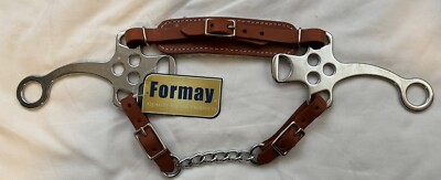 HILASON Western CP Fleece Lined Hack Noseband with Curb Strap