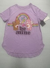 Care Bears Purple T Shirt Be Mine Kids L 11-13 Unisex NWT