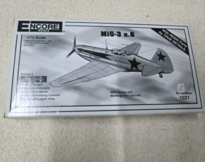Encore MiG-3z.6 1:72 Scale Model Airplane Kit #1021 ~ NIB ~ M2#66