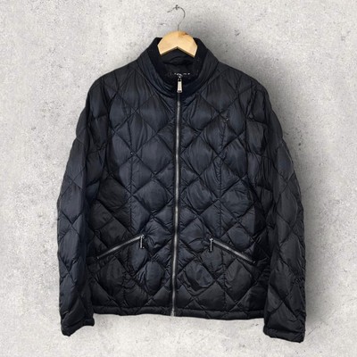 DKNY schwarze gefütterte Steppjacke mit Daunenfüllung Damen Mantel L