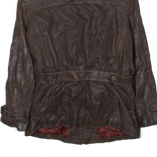 GUESS Womens Jacket Brown Leather L - Picture 6 of 6