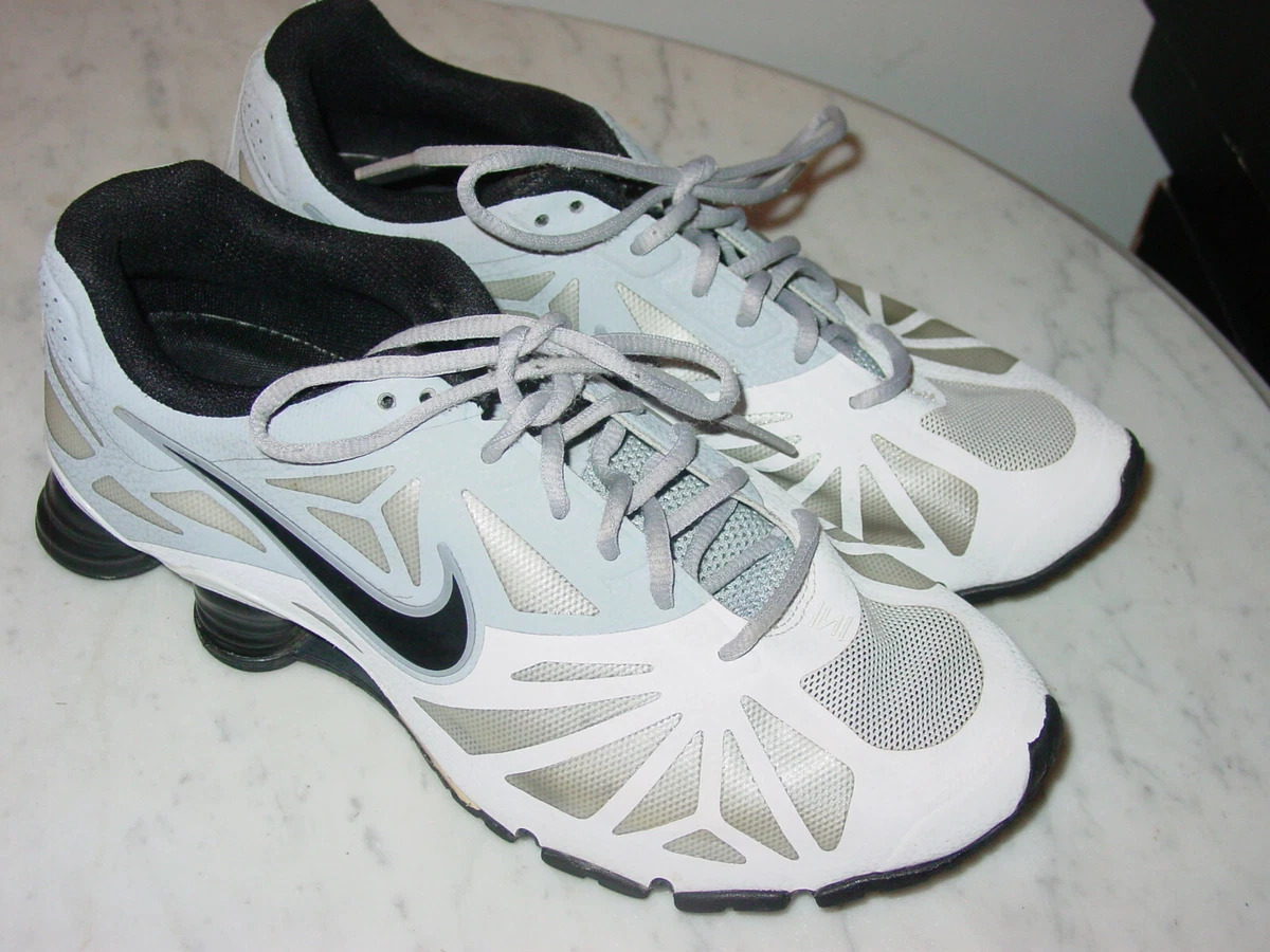 2013 Mens Nike Shox Turbo 14 White/Black/Wolf Running Shoes! Size eBay