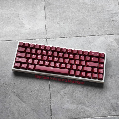 Deep Red PBT Doubleshot Keycaps 126keys Set for Cherry MX Mechanical Keyboards - Picture 5 of 8