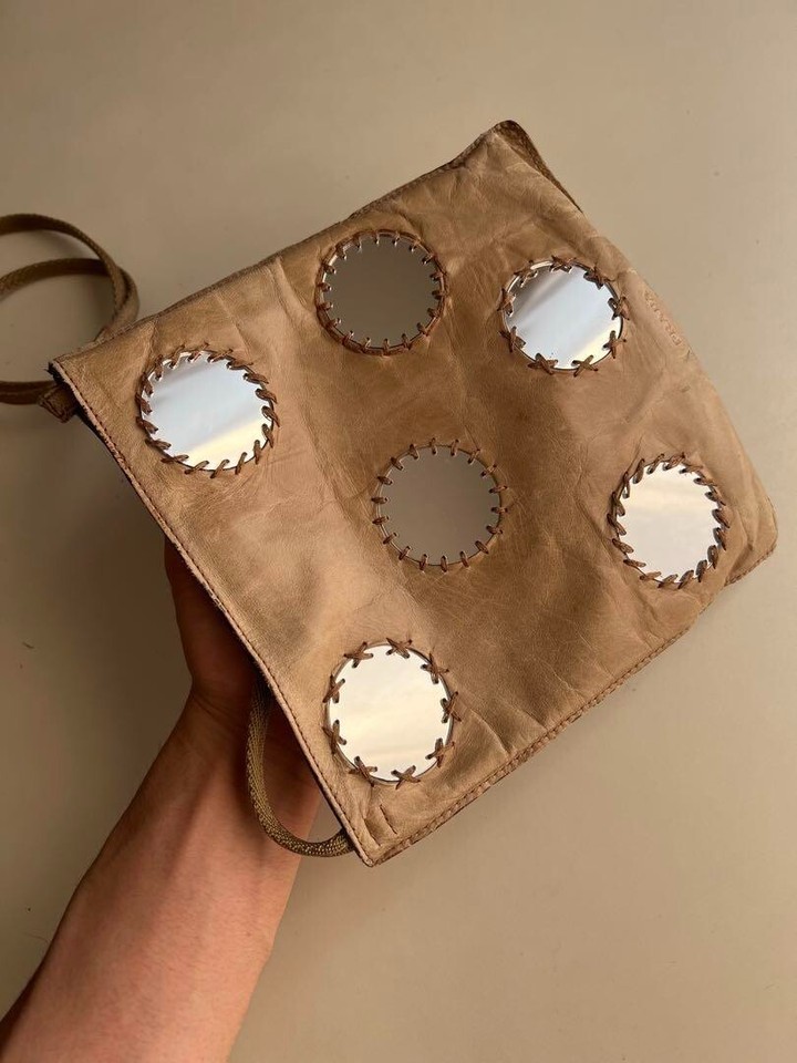 PRADA SS1999 Mirror Shoulder Bag Pochette Leather eBay