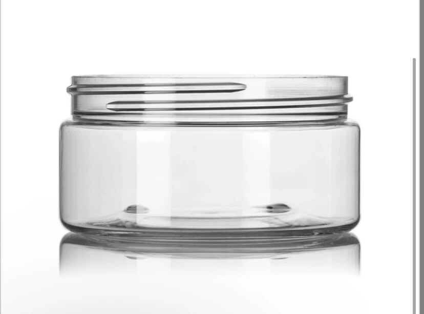 Frascos de plástico de pared pesada transparente de 8 oz - Tapa forrada acanalada - Paquete múltiple ENVÍO GRATUITO Foto 2 de 2