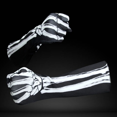 1 Pair Halloween Skull Ghost Gloves Skeleton Death Gloves Scary Party Props - Imagen 5 de 12