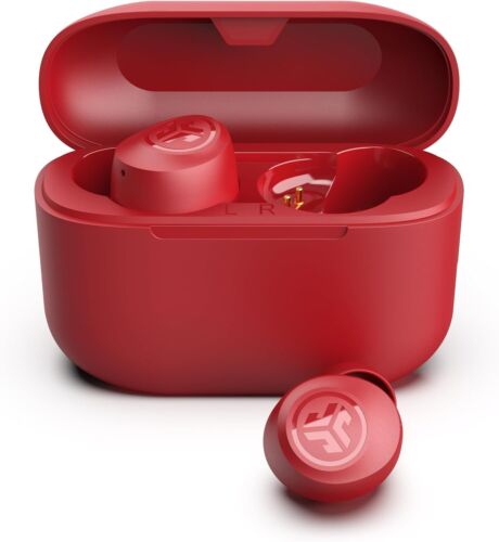 JLab Go Air Pop+ True Wireless Bluetooth Earbuds in Rose Red