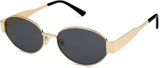 SOJOS Retro Oval Sunglasses for Women Men Trendy Sun Glasses Classic Shades UV40