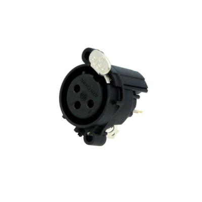 5X NC3FAV1 Buchse XLR weiblich PIN: 3 gerade mit Druckknopf THT schwarz NEUTRIK