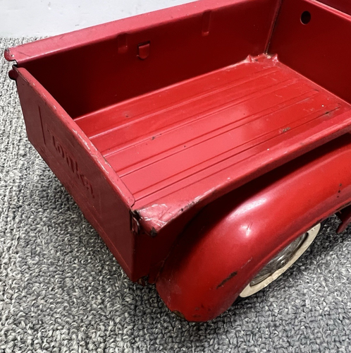 Vintage TONKA Western Auto Rosso Passo Lato Pickup Camion Metallo Giocattolo 1963 RARO - Foto 9 di 21