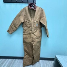 Carhartt NEW Quilt Lined Insulated Duck Coveralls X01 Brown 40s